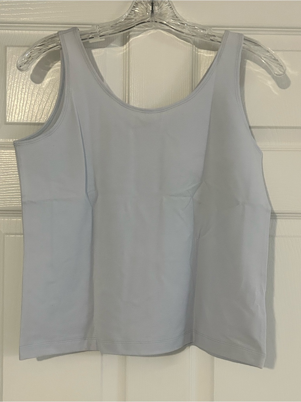 Leggiadro Vintage Light Blue Cotton Lycra Blend Tank Top XL